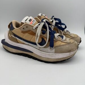 Nike x Sacai VaporWaffle Sesame Blue Void Tan Navy US 5 DD1875‑200 Rare HTF